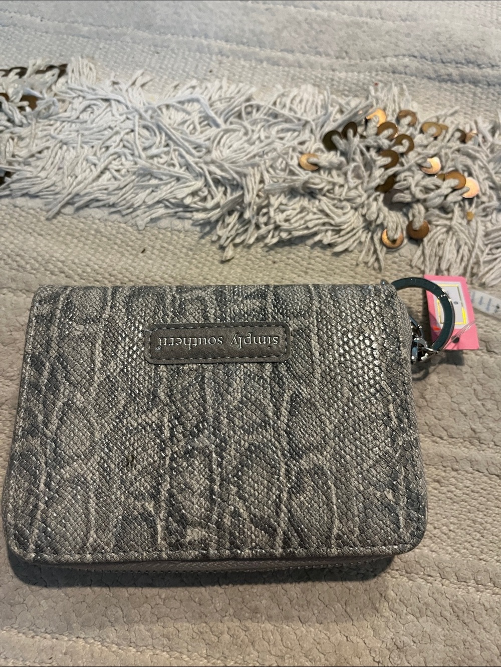Simply Southern Gray Textured  Wallet
